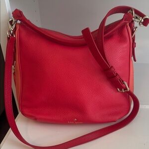Kate Spade Red Shoulder Bag with Gold Hardware